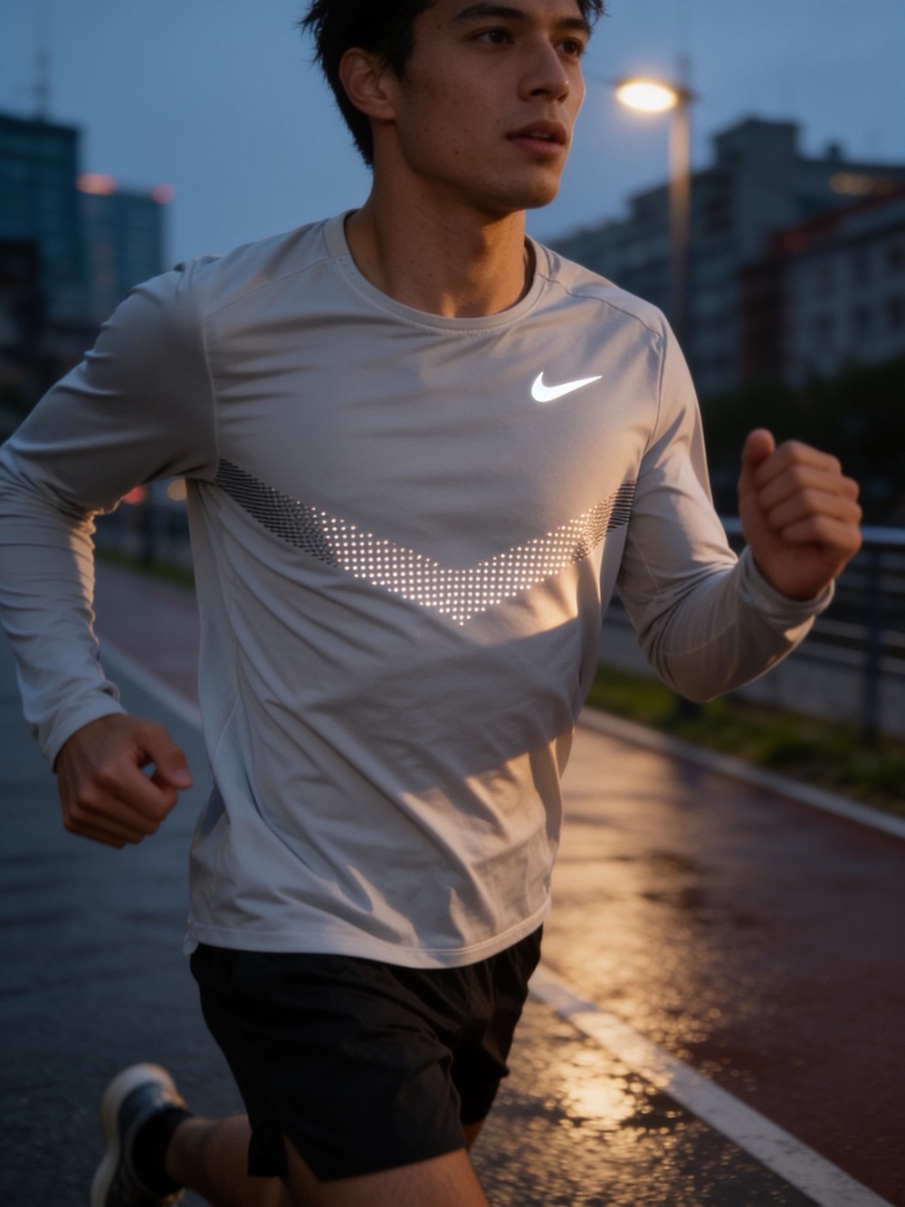 White Nike Dri-FIT Run Division Rise 365 long-sleeve running shirt 🎽